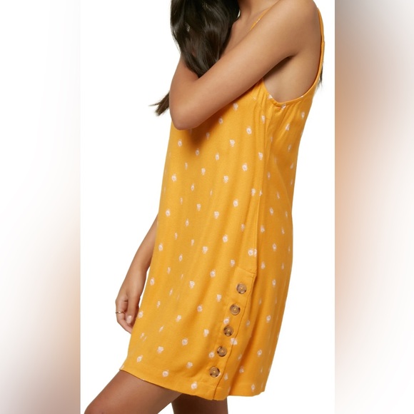 O’NEIL Women’s Yellow Floral Print Sleeveless Minidress XL NWT - Picture 2 of 15